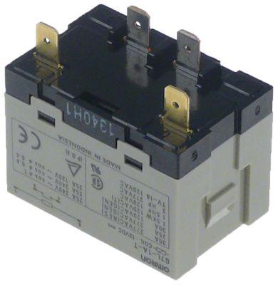 Effektrelæ 25A 1NO Tilslutning Fladstik 6,3 mm 240V Spænding DC 12V