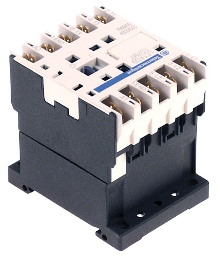 Effektkontaktor AC1 20A 230VAC (AC3/400V) 9A/4kW Hovedkontakter 3NO Hjælpekontaktorer 1NC