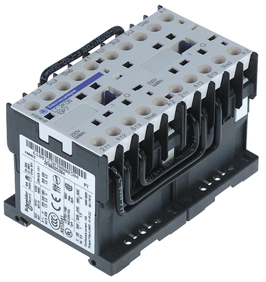 Effektkontaktor AC1 20A 230VAC (AC3/400V) 12A/5,5kW Hovedkontakter 2x3NO