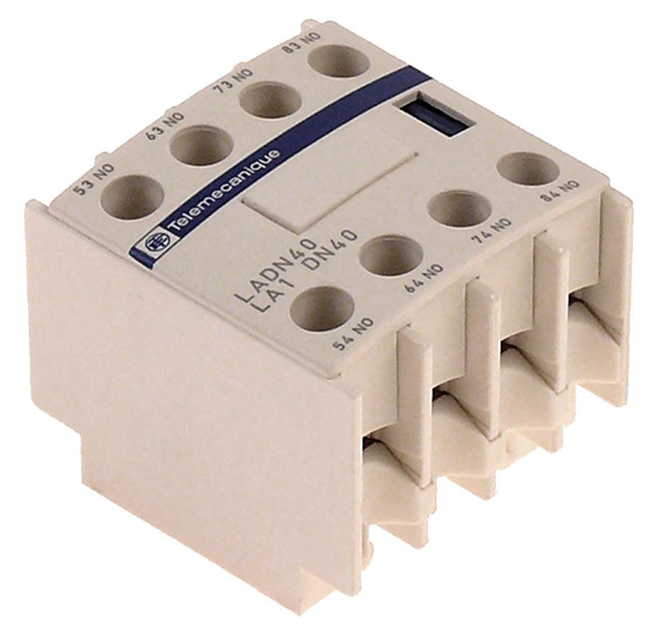 Hjælpekontakt Kontakter 3NC/1NO AC15 10A til kontaktor LC1D Tilslutning Skruetilslutning
