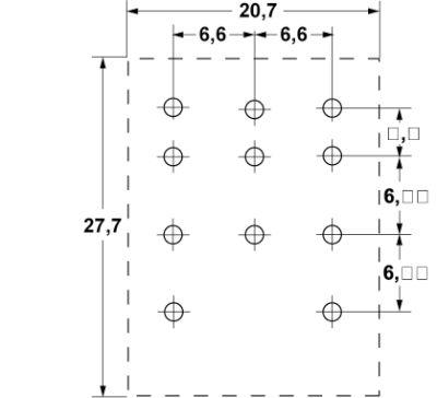 Printrelæ 24VAC 3CO Tilslutning Stifter Modulmål 66mm ved 250V 10A