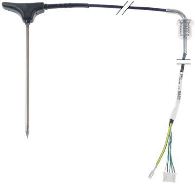 Kernetemperaturføler Termoelement K (NiCr-Ni) Kabel PTFE Føler -40 til +250°C Føler ø3,9x170mm