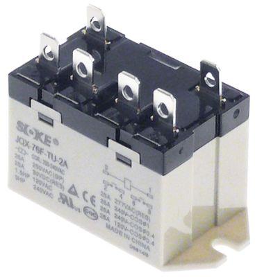 Relæer 220/240VAC 25A 2NO Tilslutning F6,3 200-240V  -