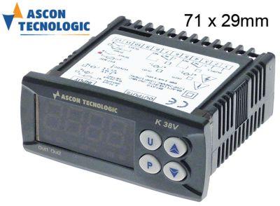 Termometer 12V Indbygningsmål 71x29mm NTC/PTC/TC(J,K) Montering Indbygningsversion