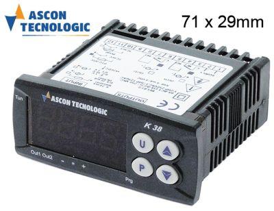 Elektronikregulering 12V Indbygningsmål 71x29mm NTC/PTC/TC(J,K) Montering Indbygningsversion