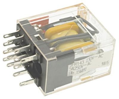 Printrelæ FINDER  - ved 250V 8A 2CO Tilslutning Stifter Spoletype 24VDC Modulmål 5mm