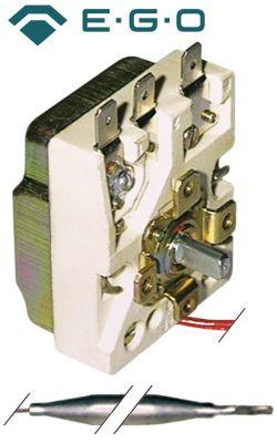 Termostat T.maks. 85°C 1-polet 1CO 15A Føler ø 6mm Føler L 130mm Kapillærrør 600mm Pakdås