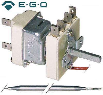 Termostat T.maks. 90°C 1-polet 1CO 16A Føler ø 6mm Føler L 173mm Kapillærrør 980mm Pakdås