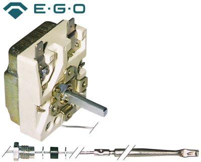 Termostat T.maks. 220°C 1-polet Pakdåse  - Akse ø ø6x4,6mm Arbejdsområde 90-220°C EGO