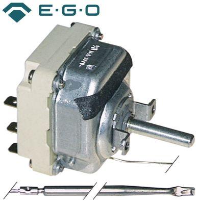 Termostat T.maks. 185°C 3-polet 3NO 16A Føler ø 4mm Føler L 231mm Kapillærrør 2600mm