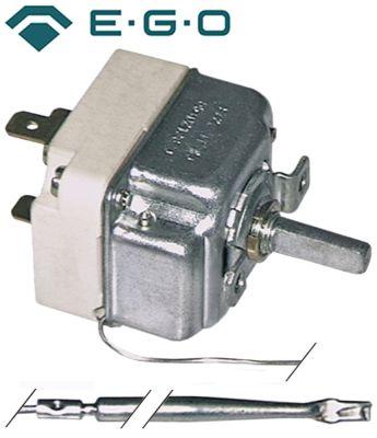 Termostat T.maks. 260°C 1-polet 1NO 16A Føler ø 4mm Føler L 115mm Kapillærrør 1300mm