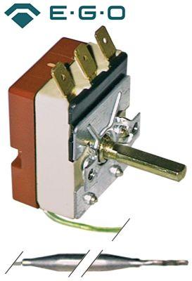 Termostat T.maks. 85°C 1-polet 1NO 16A Føler ø 6mm Føler L 94mm Kapillærrør 870mm Pakdåse