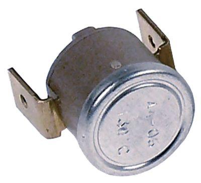 Kontakttermostat Frakoblingstemp. 130°C 1NC 10A 250V med holdebøjle Tilslutning F6,3 1-polet