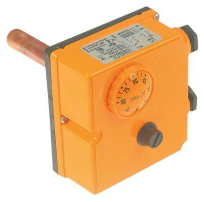 Stavtermostat 2-polet 1NC/1CO 16A Føler ø 127mm Føler L 100mm Arbejdsområde 0-90°C