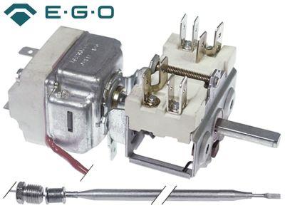 Termostat T.maks. 185°C 1-polet 1NO 16A Føler ø 6mm Føler L 130mm Kapillærrør 900mm