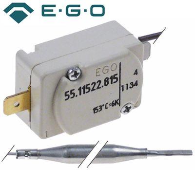 Sikkerhedstermostat Frakoblingstemp. 153°C 1-polet 1NC Føler ø 6mm Føler L 78mm Kapillærrør 