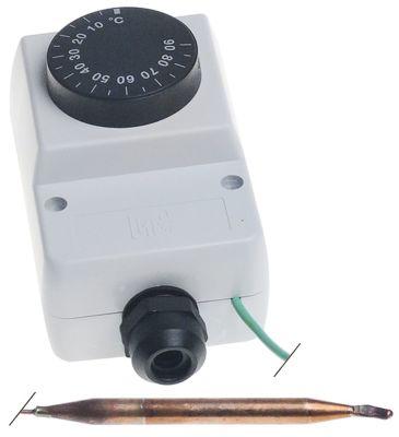 Termostat T.maks. 90°C 1-polet  - 16A Føler ø 65mm Føler L 85mm Kapillærrør 1350mm 230V