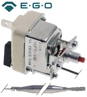 Sikkerhedstermostat Frakoblingstemp. 107°C 1-polet 1NC 16A Føler ø 6mm Føler L 77mm