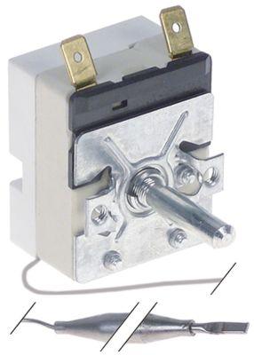 Termostat T.maks. 190°C 1-polet 1NO Føler ø 6mm Føler L 69mm Kapillærrør 2040mm Akse ø 6x