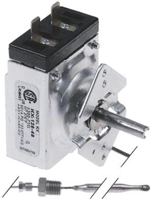 Termostat 1-polet Føler ø 8mm Føler L 260mm Kapillærrør 1200mm Akse ø 6x4,6mm