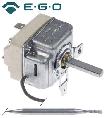 Termostat 1-polet Føler ø 6mm Føler L 139mm Kapillærrør 3000mm Pakdåse  - Akse ø 6x4,6mm