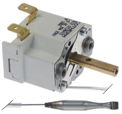 Termostat 1-polet 1CO 20A Føler ø 6mm Føler L 67mm Kapillærrør 2000mm Akse ø 6x4,6mm