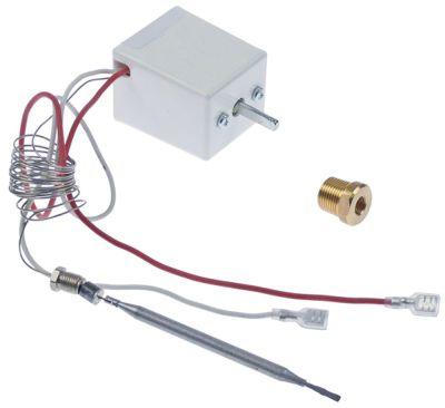 Termostat T.maks. 190°C 1-polet 1NO Føler ø 6mm Føler L 110mm Kapillærrør 1445mm Pakdåse 