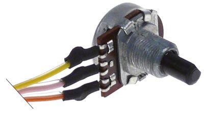 Potentiometer Gevind M10x0,75 Kabellængde 800mm Akse ø 6x4,6mm 100kOhm