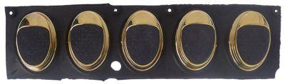 Tastliste guld L 163mm B 42mm IP midten Taster 5
