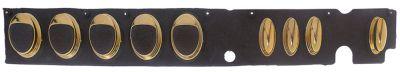 Tastliste guld L 305mm B 42mm IP venstre Taster 9