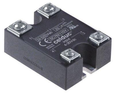 Effekthalvleder Faser 1 25A 24-520V 4-30VDC Type SC762110V L 58mm B 44mm 4-30VDC CELDUC