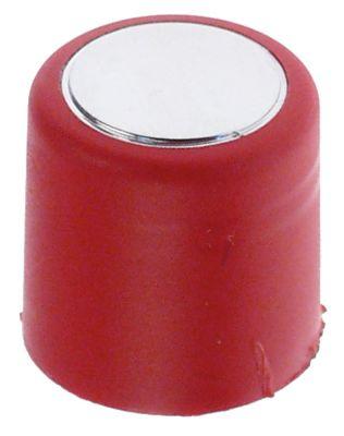 Tryktast ø 20mm rød/krom H 21mm