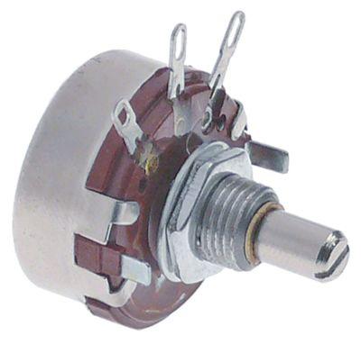 Potentiometer 10kOhm Akse ø 6mm Akselængde 10mm Gevind M10 2W Type WTH118-1A ø 275mm