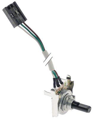 Potentiometer 6kOhm Akse ø 6mm Akselængde 14mm Gevind M9 Stiktype Fladstik Kabellængde 155mm