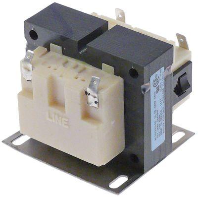 Transformator Primær 240VAC sekundær 24VAC 65VA sekundær 2,7A Tilslutning Fladstik 6,3 mm H 65mm