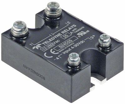 Effekthalvleder 25A 12-280V 4-30VDC Type S24D25 L 58mm B 44mm  -  - TELEDYNE Skruetilslutning