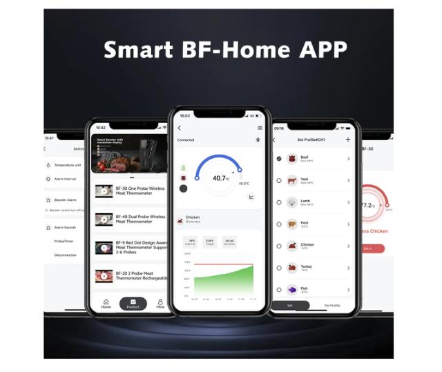 Trådløs stegetermometer til Airfryer og alm. ovn