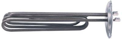 Varmelegeme 3000W 230V L 240mm 3-hulsflange Tilslutning Fladstik 6,3 mm Rør ø 63mm VK 1