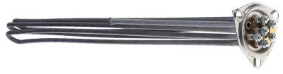 Varmelegeme 12500W 230V L 630mm 3-hulsflange Tilslutning M5 Rør ø 85mm VK 3 LA 76mm H 48mm