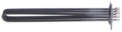 Varmelegeme 4500W 220V L 310mm 3-hulsflange Tilslutning Fladstik 6,3 mm Rør ø 63mm VK 3 H 29mm