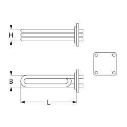 Varmelegeme 3000W 230V Dykkevarmeelement