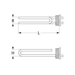 Varmeelementer 1000W 230V VK 1 Gevind 1