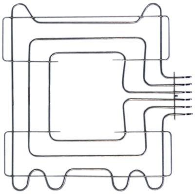 Varmelegeme 2750W 230/400V L 529mm L1 30mm L2 499mm B1 247mm B2 127mm Firkantflange