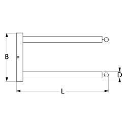 Infrarødstråler 400W 230V L 247mm Kabellængde 100mm H 225mm B 625mm