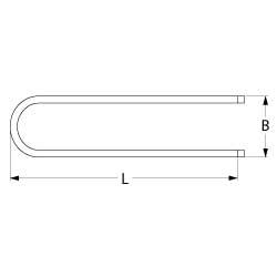 Varmelegeme 750W 230V L 400mm Tilslutning M4 Rør ø 63mm VK 1 H 63mm B 55mm BA 48mm AL 20mm