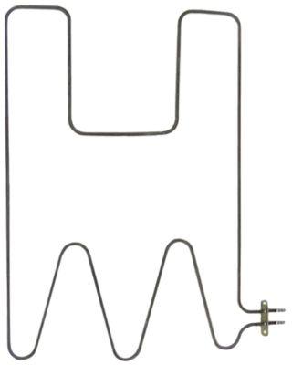 Varmelegeme 2000W 400V L 493mm Bageovn L1 48mm L2 445mm B1 560mm B2 31mm Firkantflange