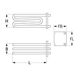 Varmelegeme 3p 9,00kw 230v