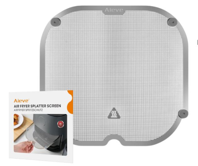 Stænklåg med magnet til Airfryer - 22x21,5 cm