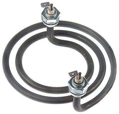 Varmelegeme 400W 230V L 132mm L1 110mm L2 22mm 2-huls fastgørelse Tilslutning Fladstik 6,3 mm