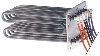 Varmelegeme 18000W 230V L 194mm 10-hulsflange VK 6 LA 50mm Kabellængde 730mm H 68mm B 87mm Hul ø 8m